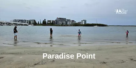 Group fishing lesson at Paradise Point - October