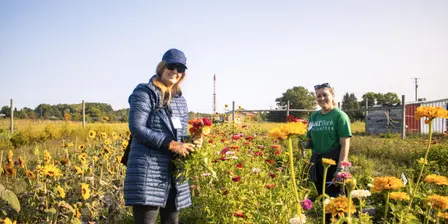 Flower Harvesting in the Giving Garden