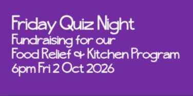 QUIZ NIGHT - FOOD RELIEF FUNDRAISER