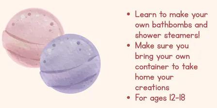 Rangatahi workshop: Bathbombs and Shower Steamers