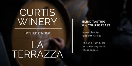 Curtis Family Vineyards Hits the Road: Sydney Dinner at La Terrazza