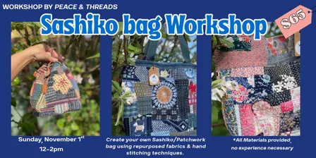 Sashiko Bag Workshop