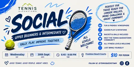 Tennis Social — Upper Beginners & Inter 🎾