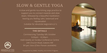 Slow and Gentle Yoga | 10 Week MBRC | Healthy and Active Program | Oct - Dec 2026