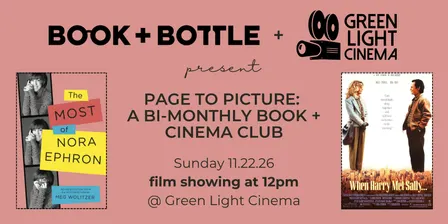 Page to Picture: A Bi-Monthly Cinema Book Club at Green Light Cinema