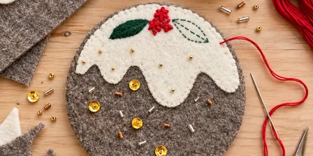 Embroidered Christmas Pudding