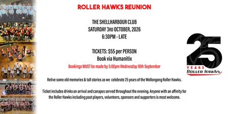 Wollongong Roller Hawks 25 Year Reunion