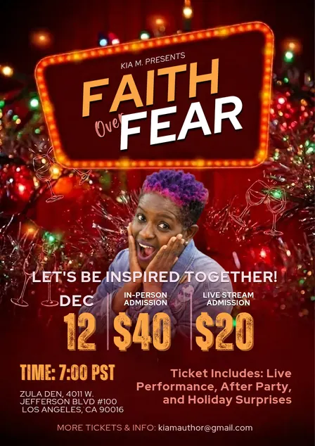 FaithOverFear One Woman Bookomedy Performance