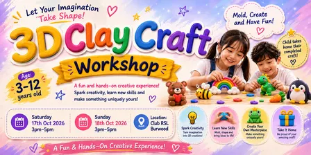 3D Clay Craft Workshop at Kids Enrichment Expo Oct 2026