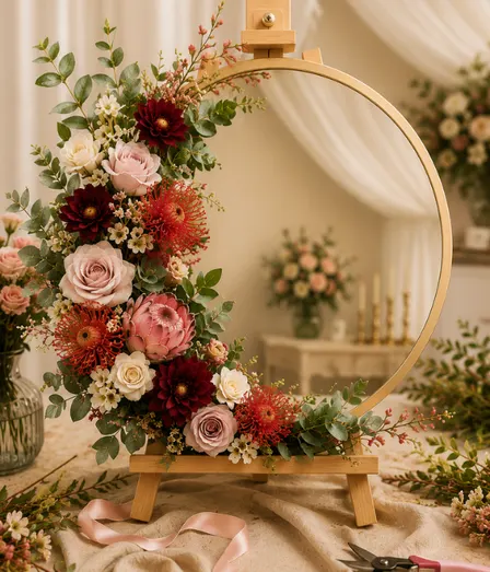 Reflections in Bloom - A Floral Mirror Decorating Workshop