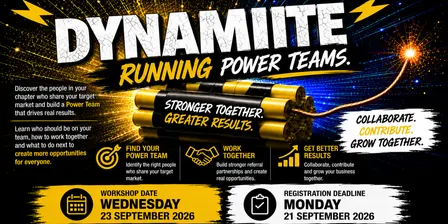 BNI Dynamite Running Power Teams