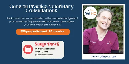 (8:40AM) Santa Paws 2026: Vet HQ - Consultation with Experienced General Practitioner Vet