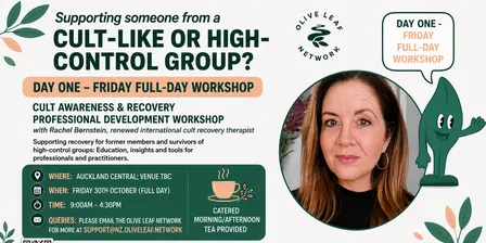 FRIDAY FULL-DAY Cult Recovery Therapy - Professional Development Workshop with Rachel Bernstein