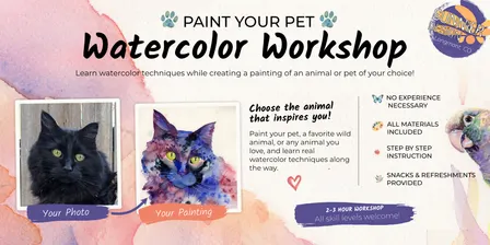 Beginner's Watercolor Workshop: Animals & Pets