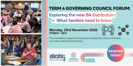 Governing Councillors: Exploring the new SA Curriculum - What families need to know
