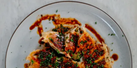 Traditional Potsticker Pork Dumplings with Qing