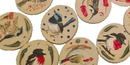 Feathered Inspiration: Painting native birds on clay