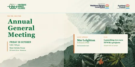 Pest Free Waitākere Ranges Alliance AGM