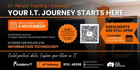 Start Your IT Journey This November | In-Person Certificate III in Information Technology