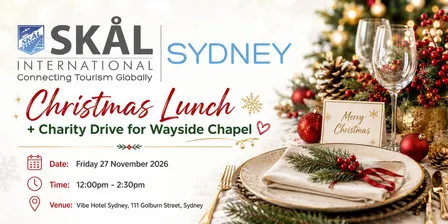 Skål Sydney November 2026: Christmas Lunch + Charity Drive for Wayside Chapel