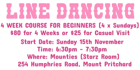 4 Week Line Dancing Course for Beginners (4 x Sundays)