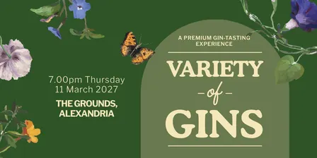 Variety of Gins at The Grounds of Alexandria