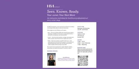 Seen. Known. Ready. — Healthcare Industry Career Masterclass (HBA Auckland)