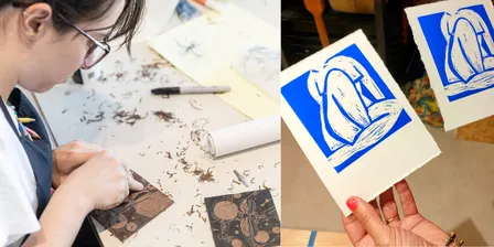 Bold Beginner Linocut Printing with Emilie