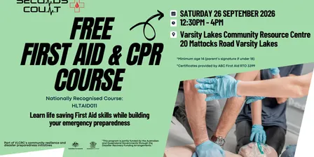 Free First Aid Certification & Emergency Preparedness September