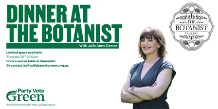 Dinner at the Botanist with Julie Anne Genter