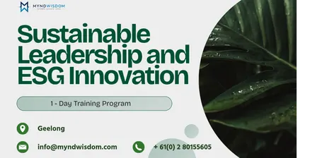 Sustainable Leadership & ESG Innovation   | 1 Day Workshop in Geelong