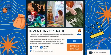 🎲 INVENTORY UPGRADE: Make a Dice Bag with the CTGA!🎲