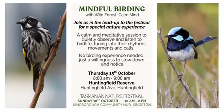 Mindful Birding - Thurs 15th Oct - Tasmanian Nature Festival