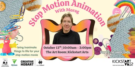Explore Under Camera Animation with Morag  - ages 12 - 16 years