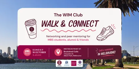 Walk and Connect (MELBOURNE): Networking and peer mentoring for MBS students and alumni