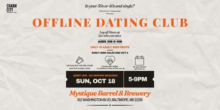 Offline Dating Club | 30s & 40s Singles | Mystique Barrel & Brewery