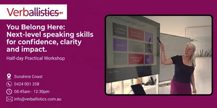 You Belong Here! Next-level speaking skills for confidence, clarity and impact.