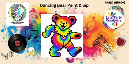 Grateful Dancing Bear inspired Paint & Sip