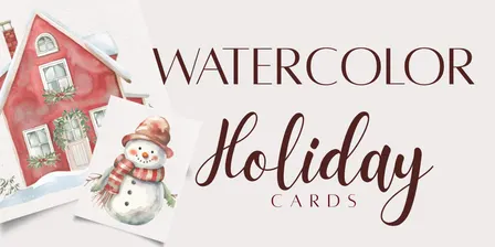 Watercolor Holidays Cards