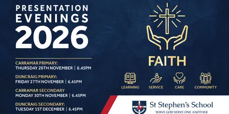 St Stephen's School Carramar Secondary Presentation Evening 2026