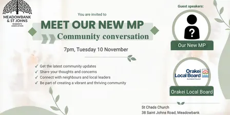 Meet our new MP: Community conversations