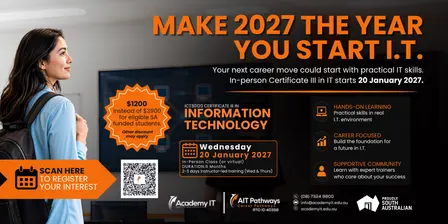 Start Your IT Career in 2027 | In-Person Certificate III in Information Technology