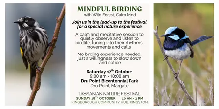 Mindful Birding - Sat 17th Oct - Tasmanian Nature Festival