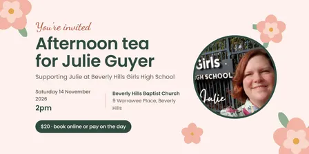 Afternoon tea for Julie Guyer at BHGHS