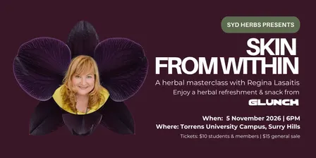 SydHerbs presents: Skin From Within with Regina Lasaitis