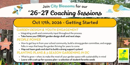 Intro to School Garden: Fall Coaching Session (Design, People Power, and Planting Plans)