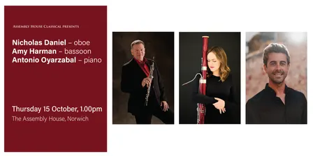Nicholas Daniel – oboe, Amy Harman – bassoon, Antonio Oyarzabal – piano