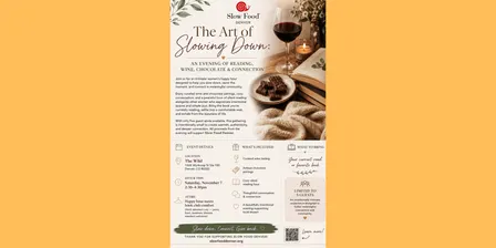 The Art of Slowing Down: Reading, Wine, Chocolate & Connection