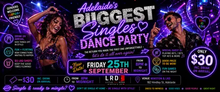 “Adelaide’s Biggest Singles Dance Party”