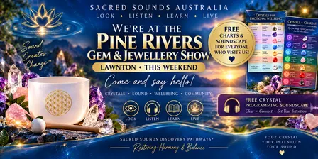 Discover Sacred Sounds Australia | Buy Crystal Singing Bowls | Expo Promo | Pine Rivers Crystal & Jewellery Show